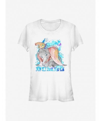 Disney Dumbo Watercolor Dumbo Girls T-Shirt $11.45 T-Shirts