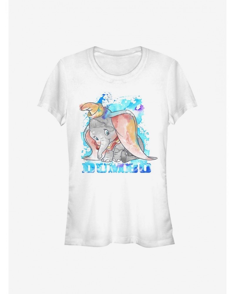 Disney Dumbo Watercolor Dumbo Girls T-Shirt $11.45 T-Shirts