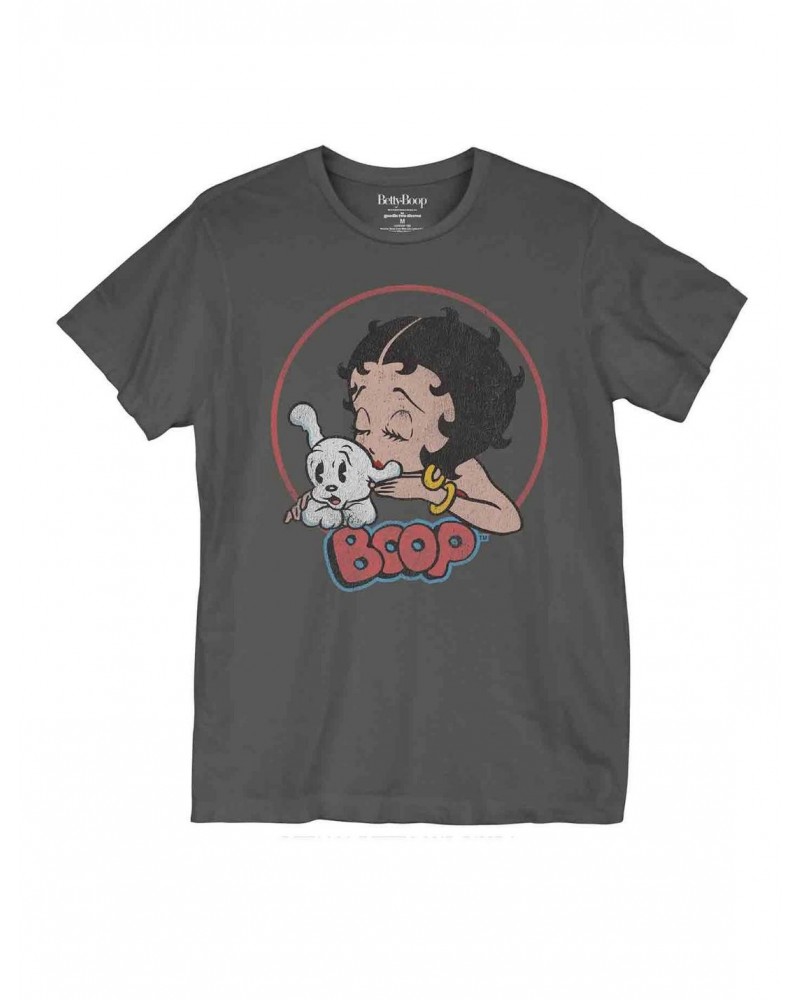 Betty Boop Pudgy Kiss Boyfriend Fit Girls T-Shirt $5.64 T-Shirts