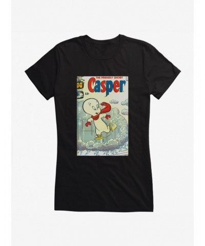 Casper The Friendly Ghost Skating Comic Cover Girls T-Shirt $10.96 T-Shirts