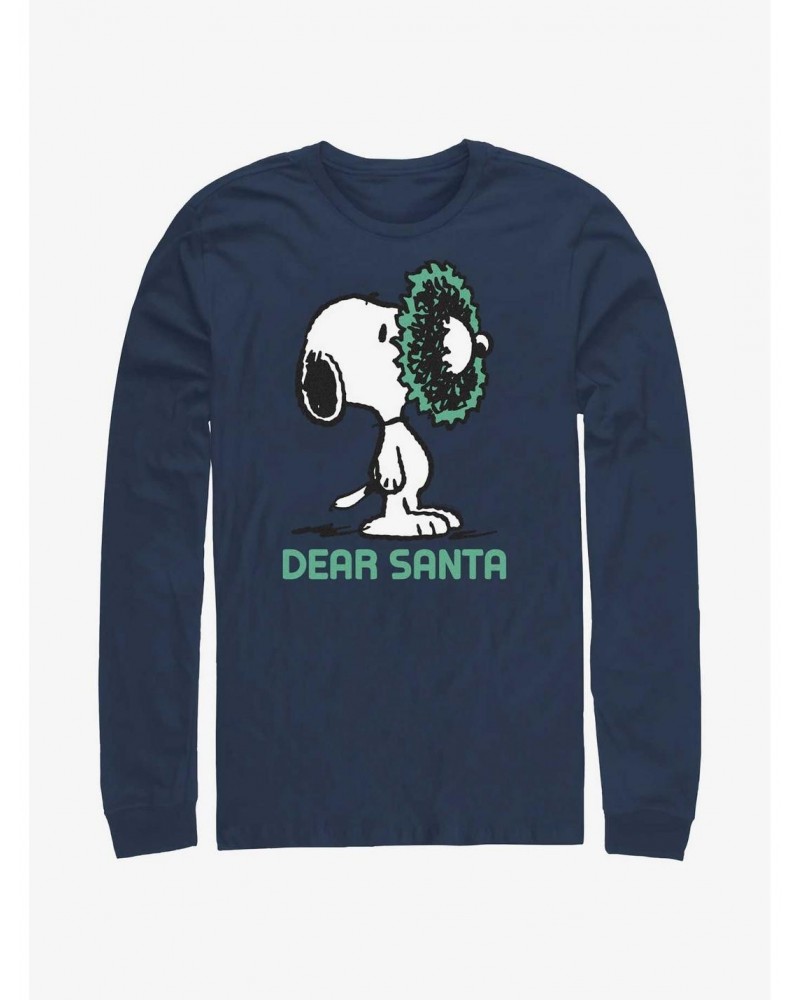 Peanuts Snoopy Dear Santa Long-Sleeve T-Shirt $7.83 T-Shirts