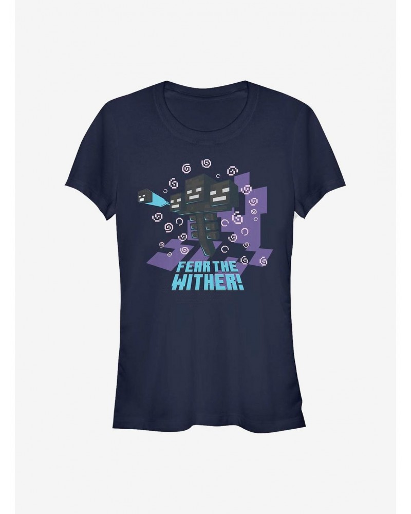Minecraft Fear The Wither Girls T-Shirt $9.76 T-Shirts