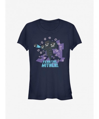 Minecraft Fear The Wither Girls T-Shirt $9.76 T-Shirts