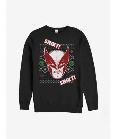 Marvel X-Men Wolverine Ugly Christmas Sweater Snikt Sweatshirt $13.58 Sweatshirts