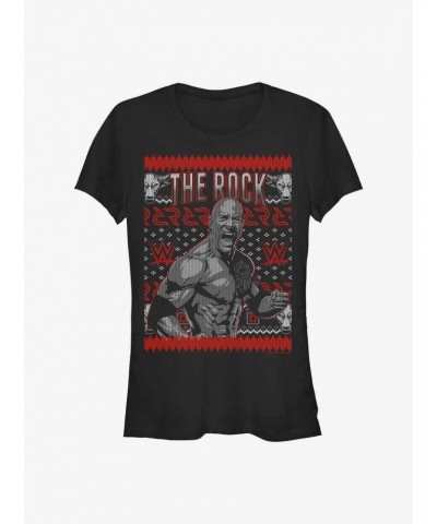 WWE The Rock Ugly Christmas Girls T-Shirt $6.77 T-Shirts