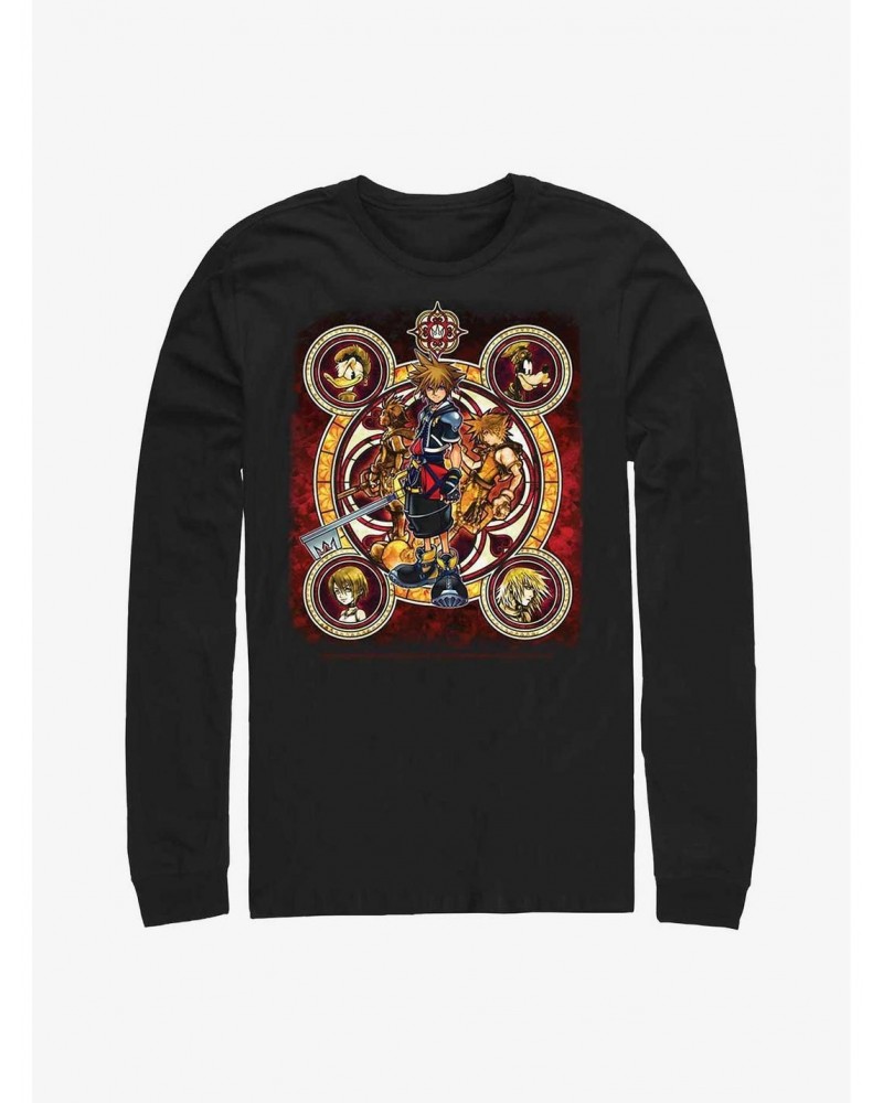 Disney Kingdom Hearts Group Circle Kingdom Long-Sleeve T-Shirt $13.16 T-Shirts