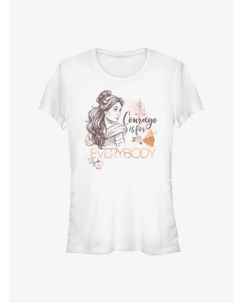 Disney Beauty And The Beast Courage Is For Everybody Girls T-Shirt $9.71 T-Shirts