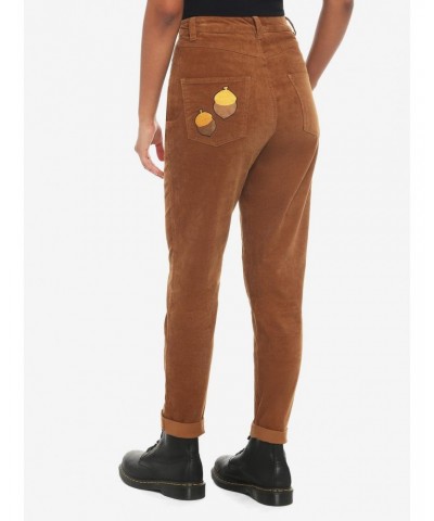 Disney Chip 'N' Dale Embroidered Corduroy Mom Jeans $12.69 Jeans