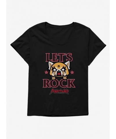 Aggretsuko Let's Rock Girls T-Shirt Plus Size $6.94 T-Shirts