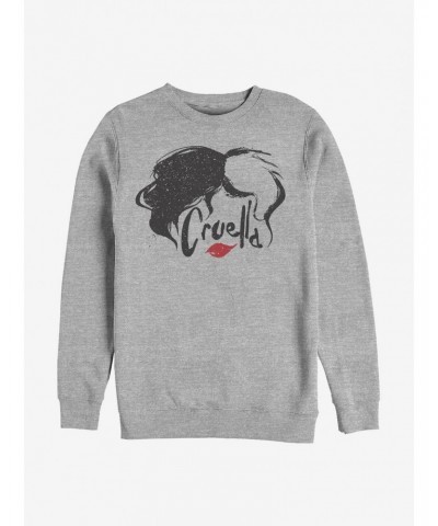 Disney Cruella Simply Cruella Infamous Hair Crew Sweatshirt $15.13 Sweatshirts