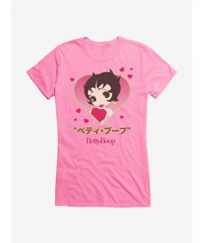 Betty Boop Anime Heart Portrait Girls T-Shirt $6.18 T-Shirts