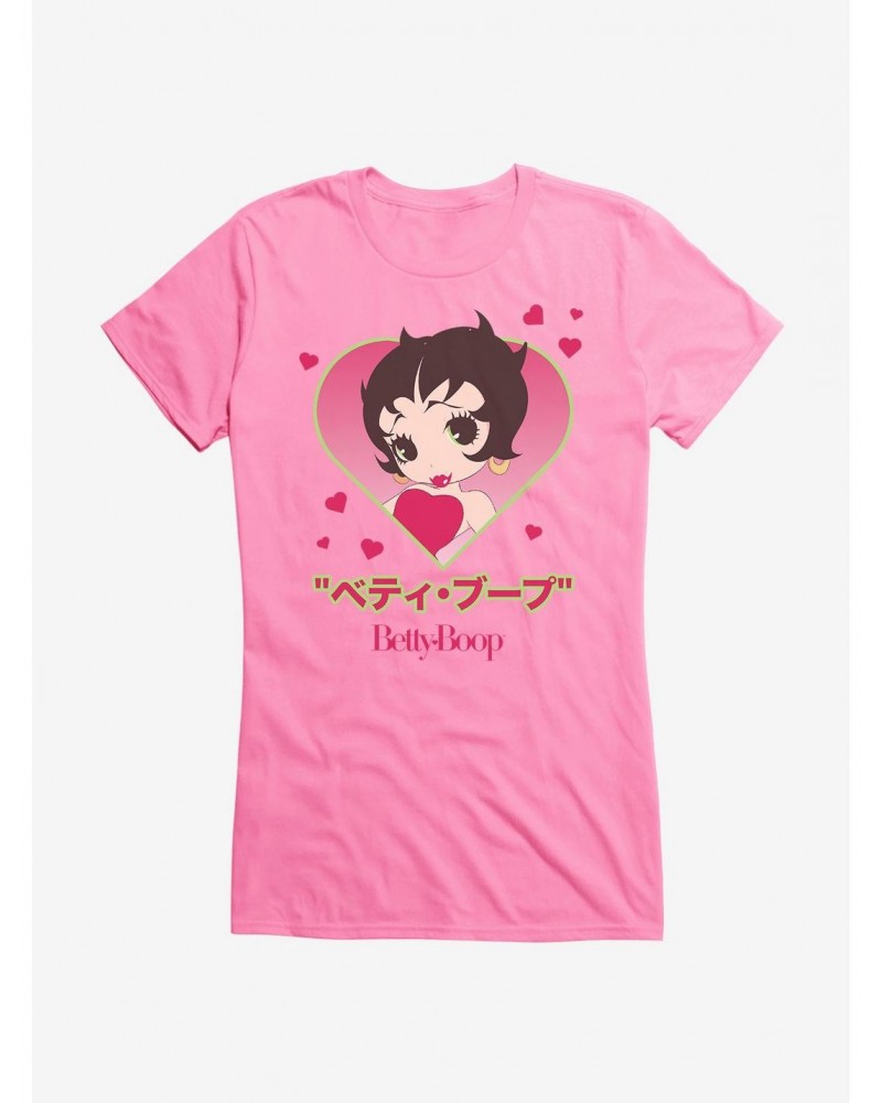 Betty Boop Anime Heart Portrait Girls T-Shirt $6.18 T-Shirts