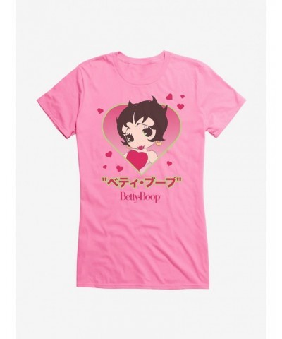 Betty Boop Anime Heart Portrait Girls T-Shirt $6.18 T-Shirts