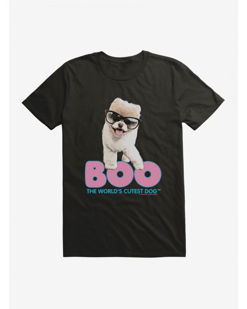 Boo The World's Cutest Dog Nerdy Glasses T-Shirt $7.65 T-Shirts