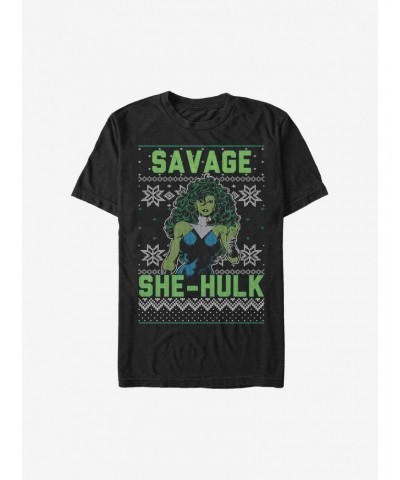 Marvel She Hulk Christmas Pattern Sweater T-Shirt $7.65 T-Shirts