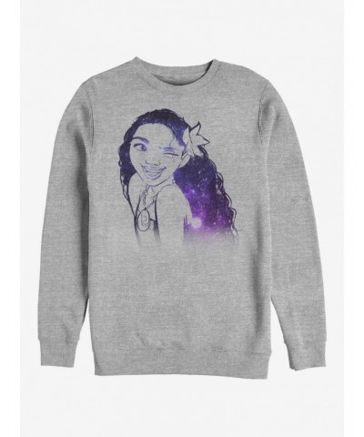 Disney Moana Constellation Moana Hair Crew Sweatshirt $14.17 Sweatshirts