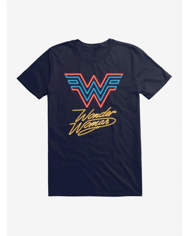 DC Comics Wonder Woman 1984 Neon Lights Logo T-Shirt $6.12 T-Shirts