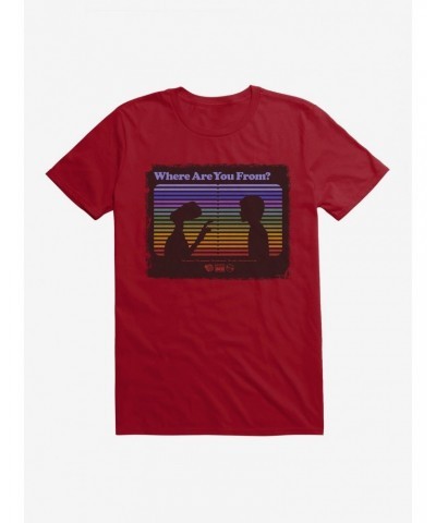 E.T. 40th Anniversary Where Are You From E.T And Elliott Silhouette T-Shirt $11.23 T-Shirts