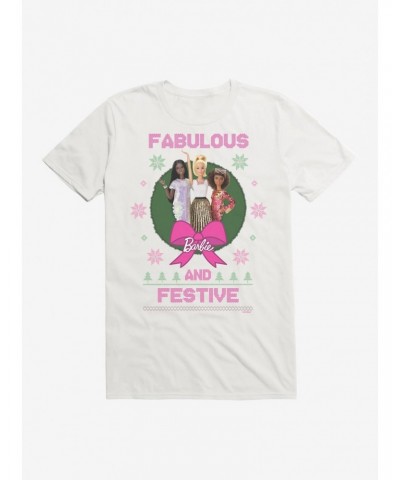 Barbie Fabulous And Festive Ugly Christmas Pattern T-Shirt $7.27 T-Shirts