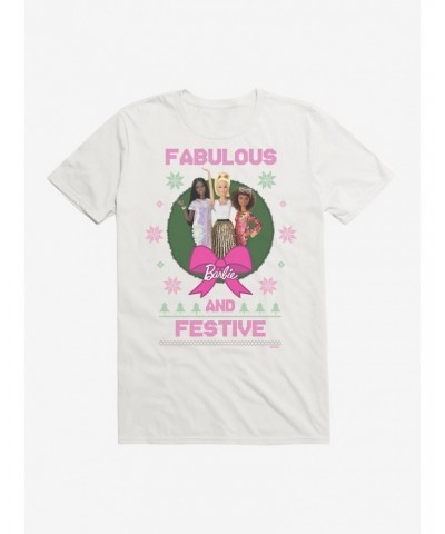 Barbie Fabulous And Festive Ugly Christmas Pattern T-Shirt $7.27 T-Shirts