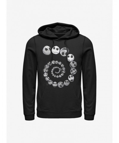 Disney The Nightmare Before Christmas Jack Emotions Spiral Hoodie $15.45 Hoodies