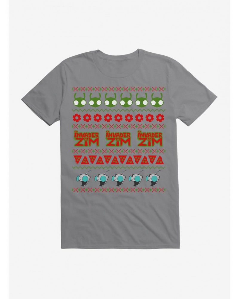 Invader Zim Ugly Christmas Pattern T-Shirt $8.99 T-Shirts