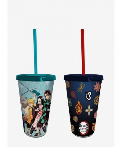 Demon Slayer: Kimetsu No Yaiba Tumbler With Straw Set $11.25 Straw Set