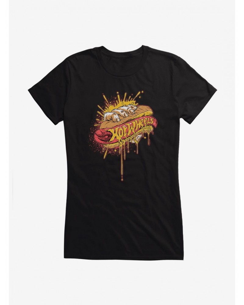 Hot Wheels Hot Dog Icon Girls T-Shirt $6.18 T-Shirts