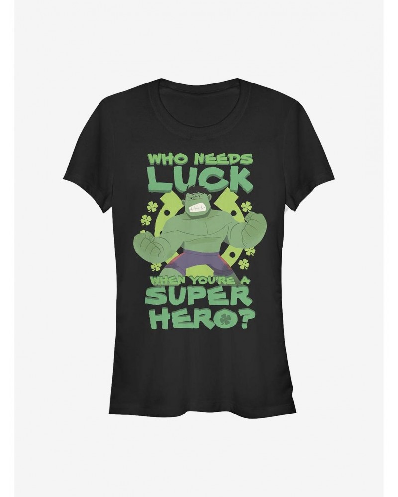 Marvel The Hulk Super Hulk Luck Girls T-Shirt $9.96 T-Shirts