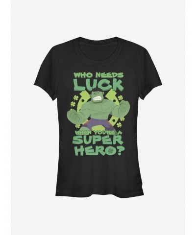 Marvel The Hulk Super Hulk Luck Girls T-Shirt $9.96 T-Shirts