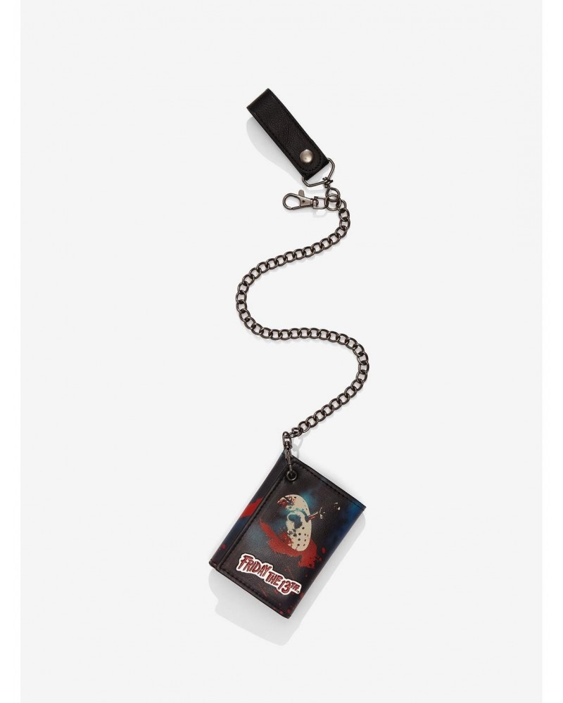 Friday The 13th Jason Bloody Mask Trifold Chain Wallet $6.60 Wallets