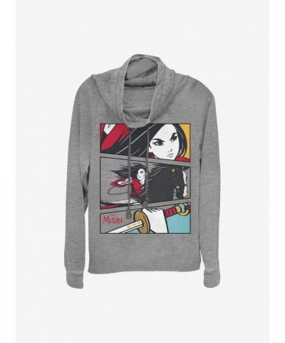 Disney Mulan Action Panels Cowlneck Long-Sleeve Girls Top $13.65 Tops