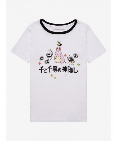 Studio Ghibli Spirited Away Trio Girls Ringer T-Shirt $8.37 T-Shirts