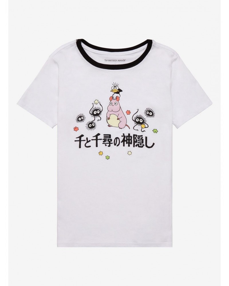 Studio Ghibli Spirited Away Trio Girls Ringer T-Shirt $8.37 T-Shirts