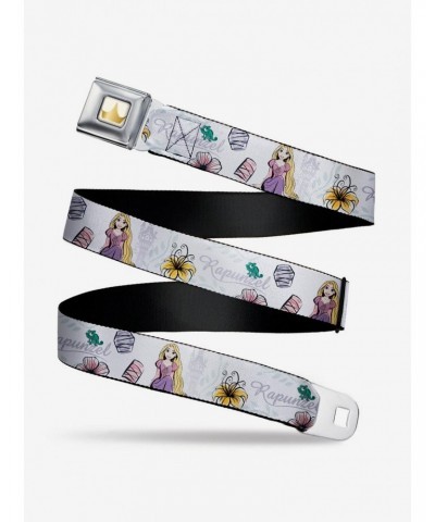 Disney Tangled Rapunzel Castle With Pascual Floral Seatbelt Belt $10.96 Belts