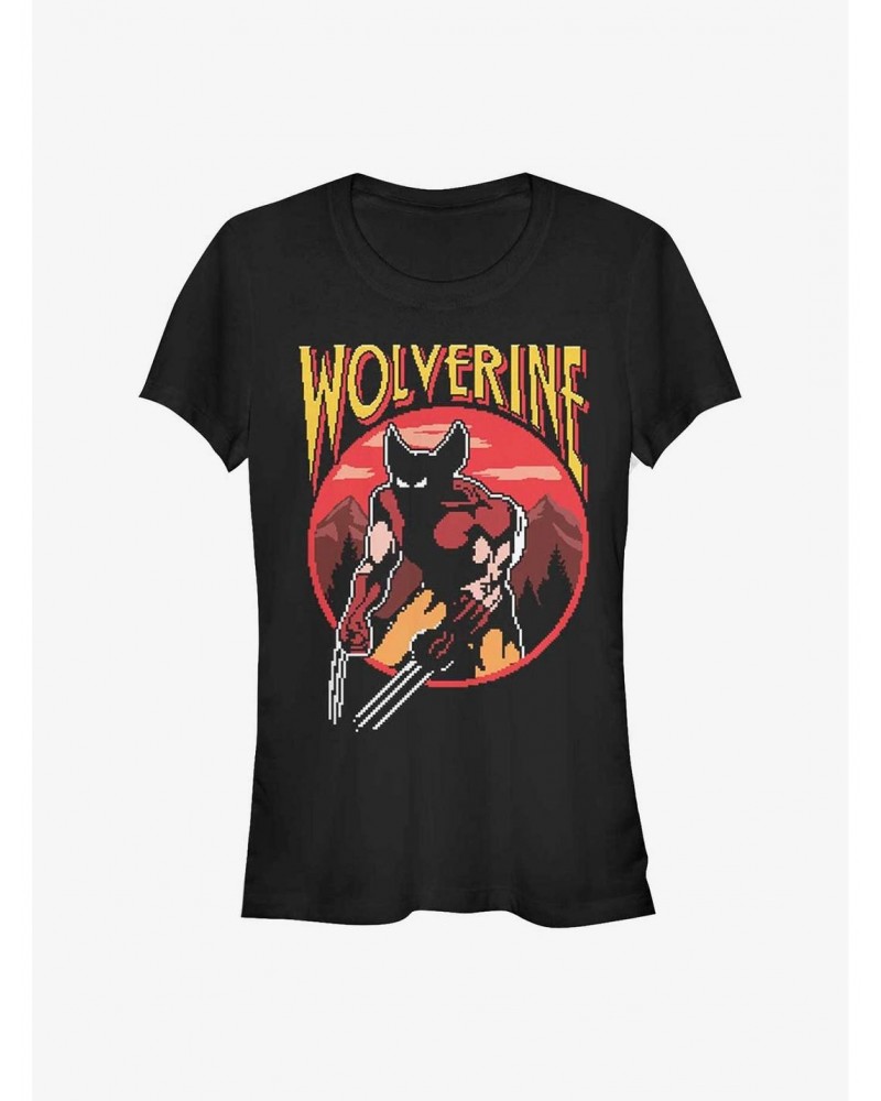 Marvel Wolverine Pixel Game Girls T-Shirt $5.18 T-Shirts