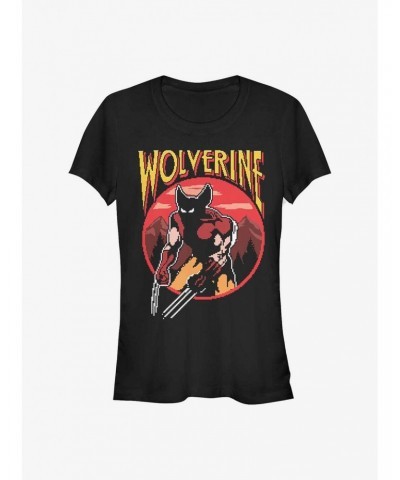 Marvel Wolverine Pixel Game Girls T-Shirt $5.18 T-Shirts