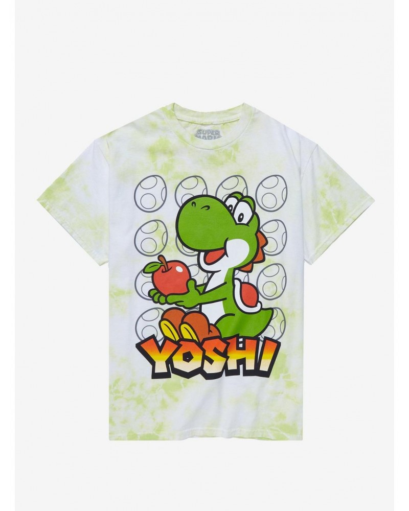 Super Mario Yoshi Apple Tie-Dye T-Shirt $8.55 T-Shirts