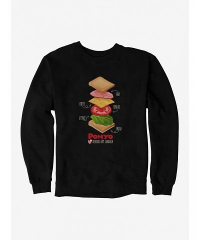 Studio Ghibli Ponyo Deconstructed Ham Sandwich Sweatshirt $13.58 Sweatshirts