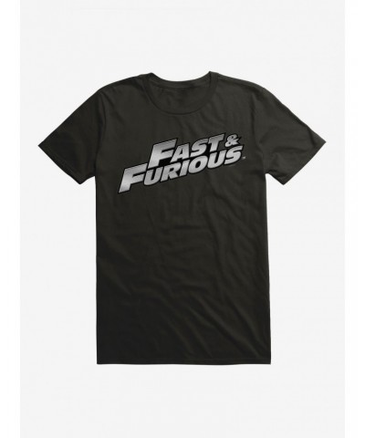 Fast & Furious Title Metallic Script T-Shirt $7.07 T-Shirts