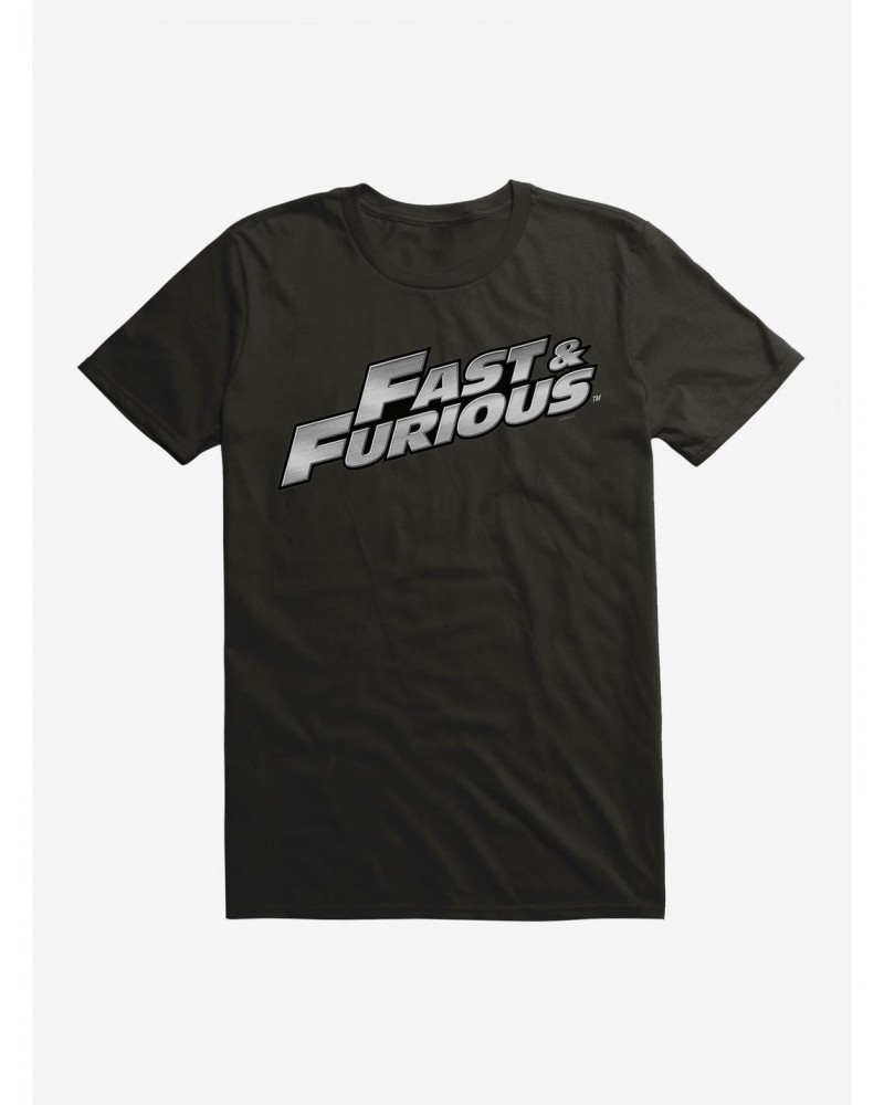 Fast & Furious Title Metallic Script T-Shirt $7.07 T-Shirts