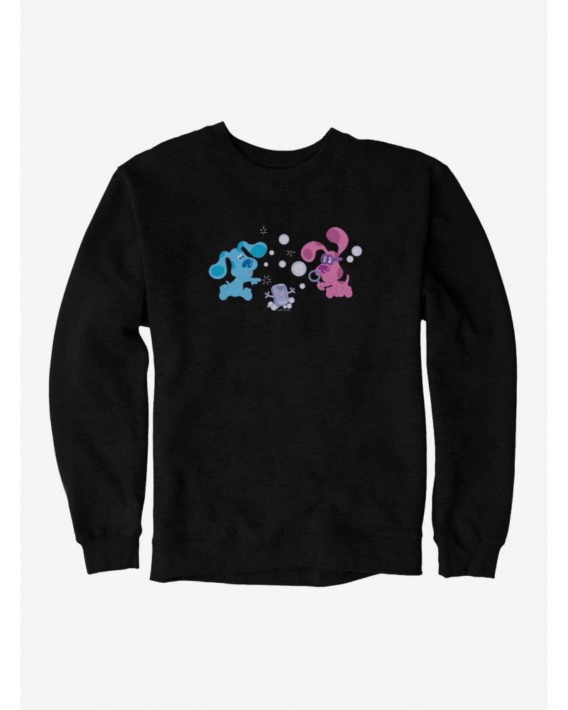 Blue's Clues Magenta And Slippery Soap Playful Bubbles Sweatshirt $15.50 Sweatshirts
