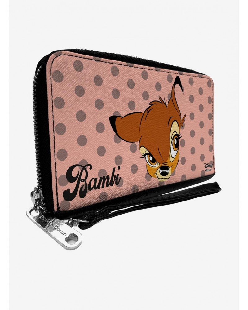 Disney Bambi Dots Zip Around Wallet $13.96 Wallets