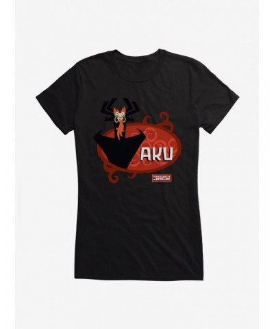 Samurai Jack Aku Red Flames Girls T-Shirt $7.17 T-Shirts