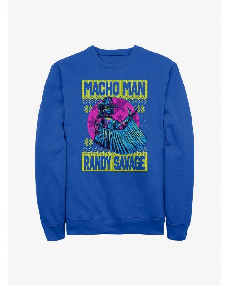 WWE Macho Man Randy Savage Ugly Christmas Sweatshirt $11.81 Sweatshirts