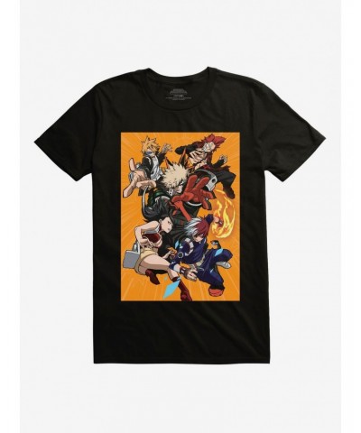 My Hero Academia Class 1A Ready Black T-Shirt $5.93 T-Shirts