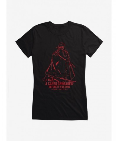 Zorro Caped Crusader Girls T-Shirt $6.18 T-Shirts
