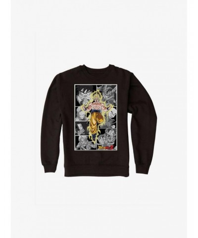 Dragon Ball Z Super Saiyan Goku Character Panel Sweatshirt $11.81 Sweatshirts