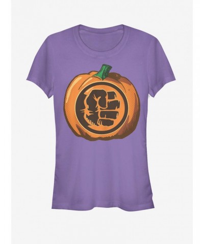 Marvel Halloween Hulk Fist Pumpkin Girls T-Shirt $8.37 T-Shirts