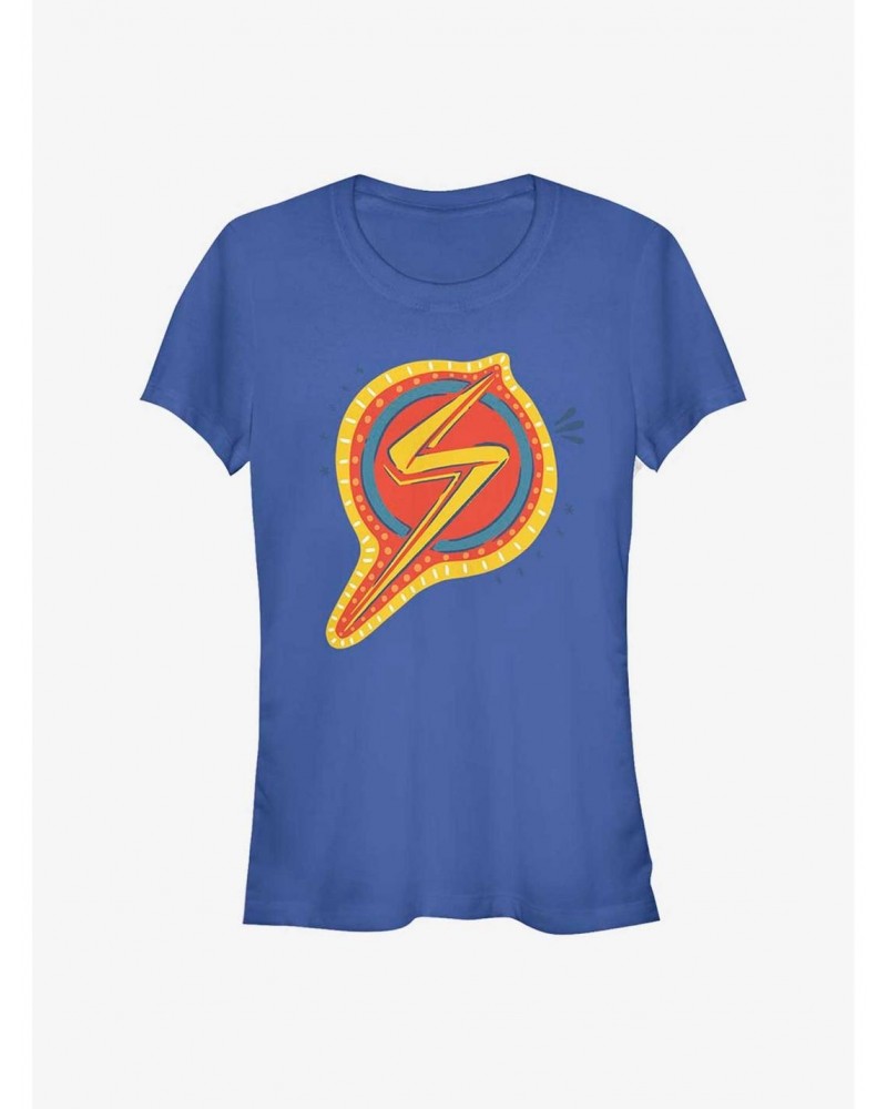 Marvel Ms. Marvel Decorative Symbol Girls T-Shirt $7.97 T-Shirts